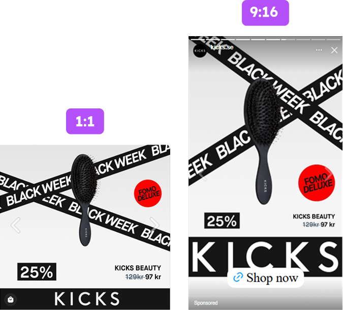 Placement-ready formats